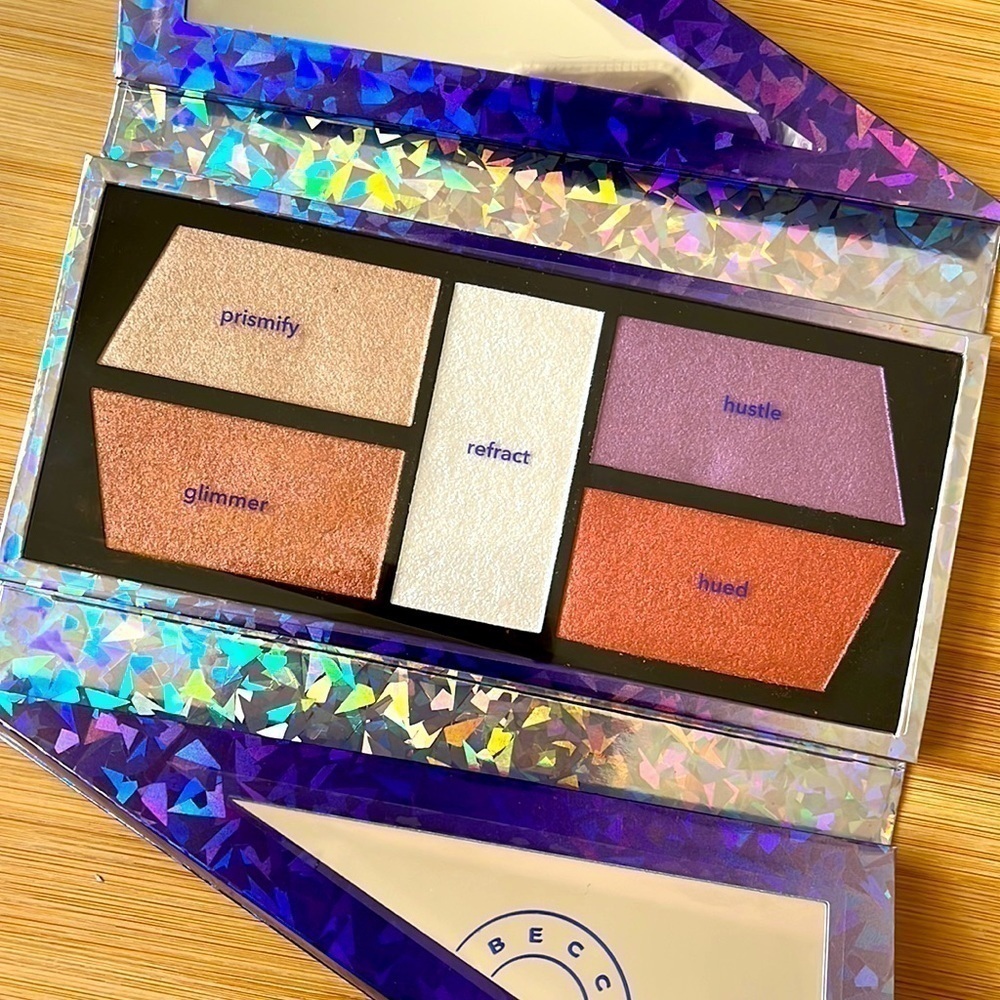 Brand New BECCA X Barbie Ferreira Prismatica Face & Eye Palette Highlight Blush